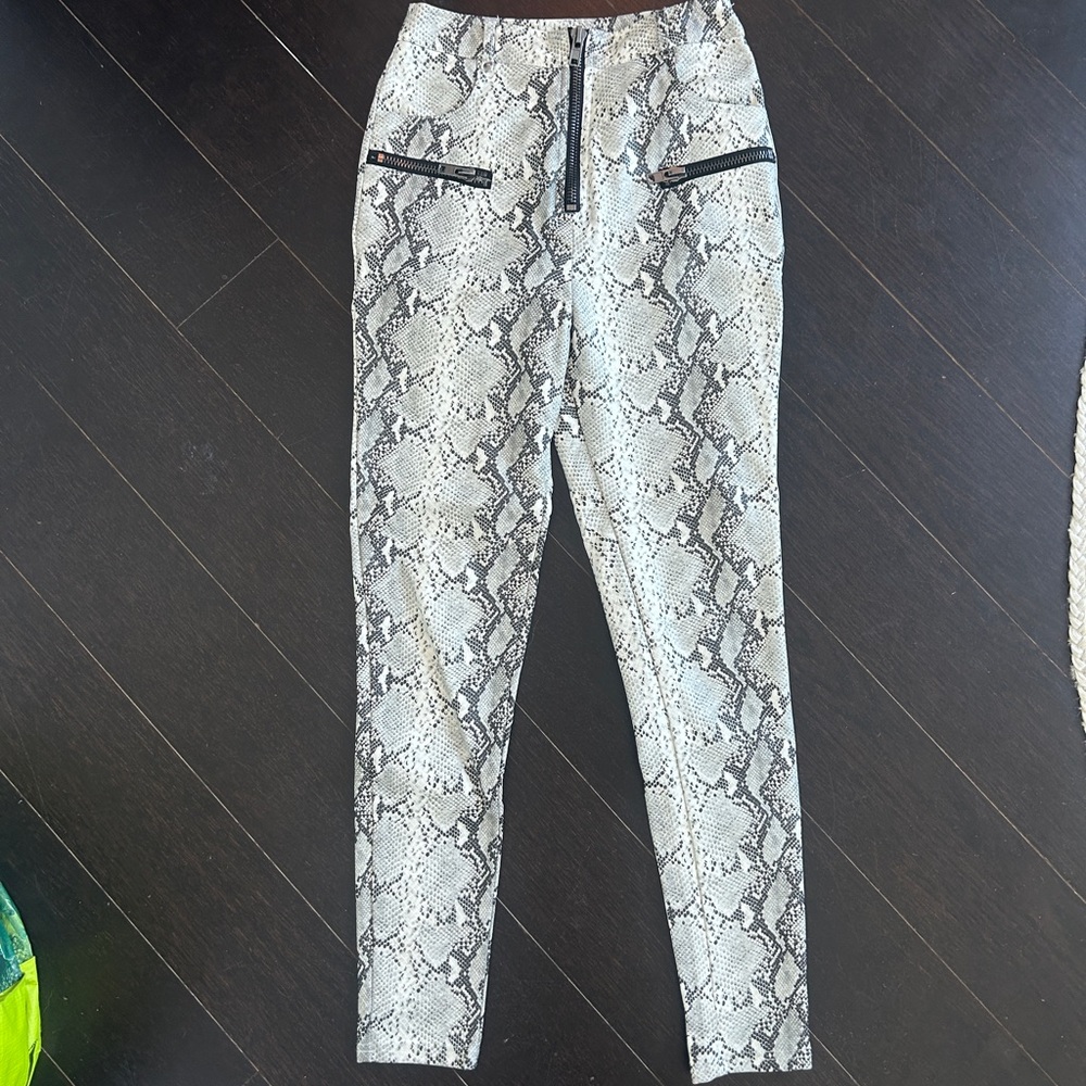 Snakeskin leather pants